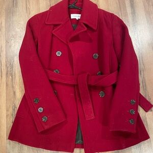 Calvin Klein Peacoat in red